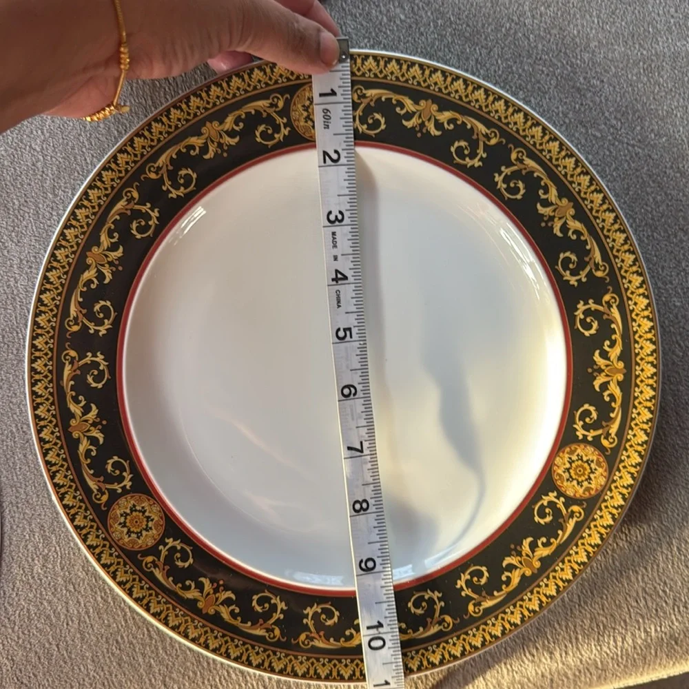 Versace Rosenthal Medusa dinner plate set 4